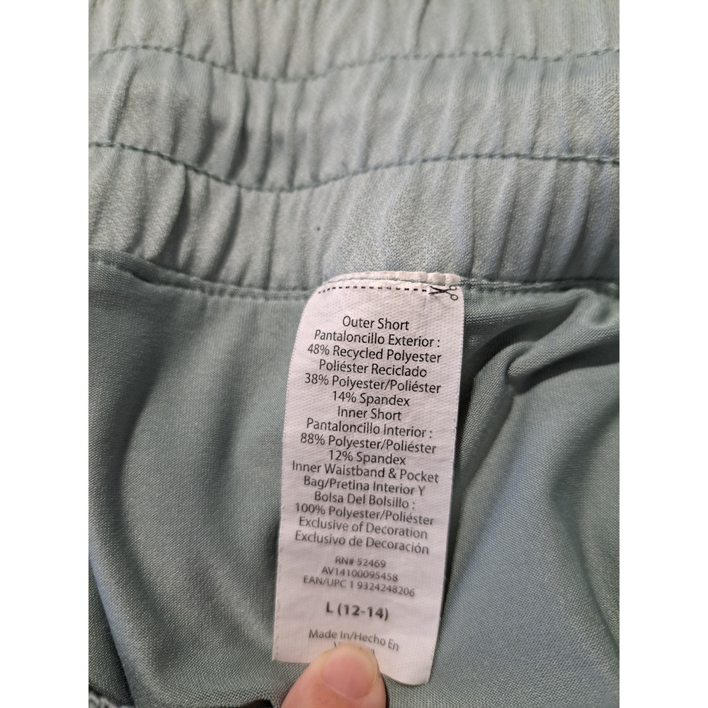 All in Motion Sage Green High Rise Athletic Shorts with Liner Large 12-14 - Picture 3 of 4